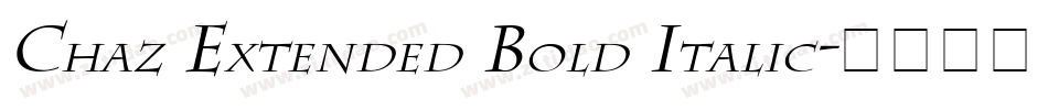 Chaz Extended Bold Italic字体转换